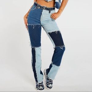 Jaded London Patchwork Jeans